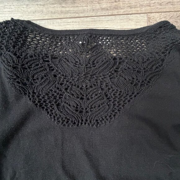 Sparrow Anthropology Angora Rabbit Blend Sweater Crochet Soft Workwear Office - Picture 3 of 5